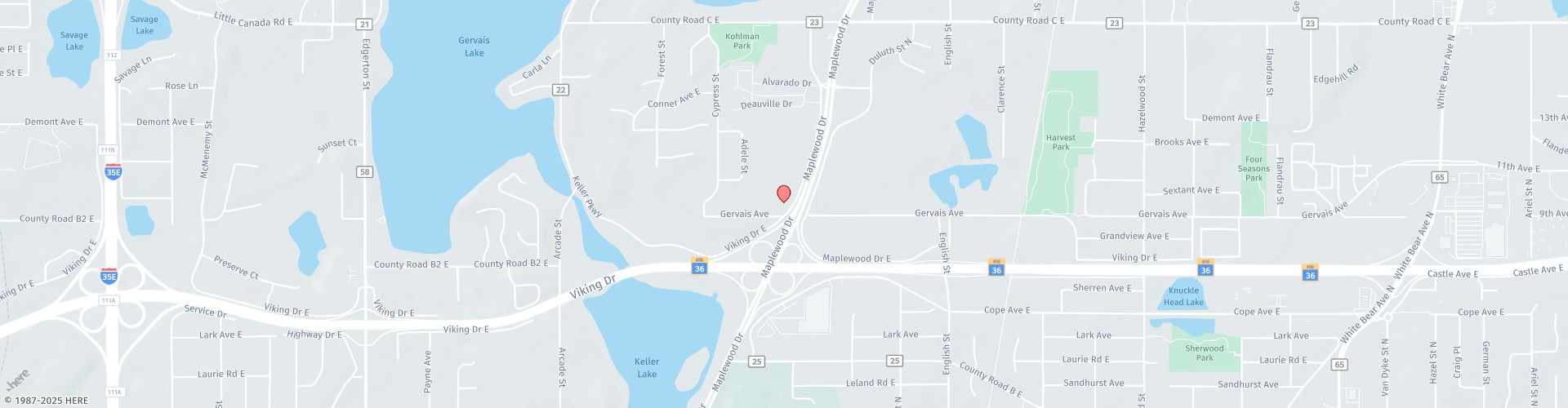 Location Map: 2411 Maplewood Drive Maplewood, MN 55109