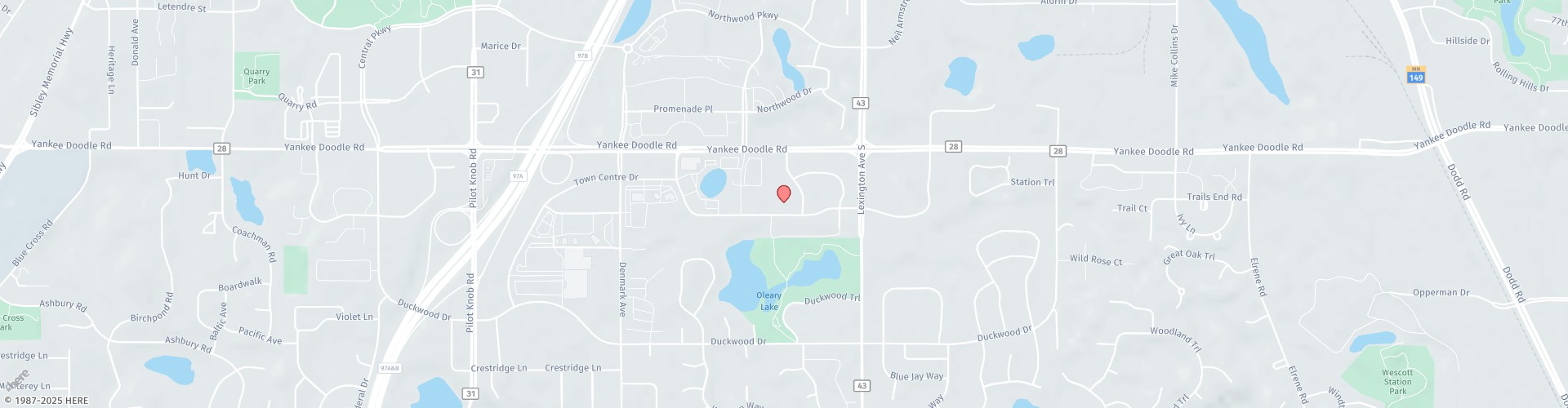 Location Map: 1185 Town Centre Drive, Eagan, MN 55123